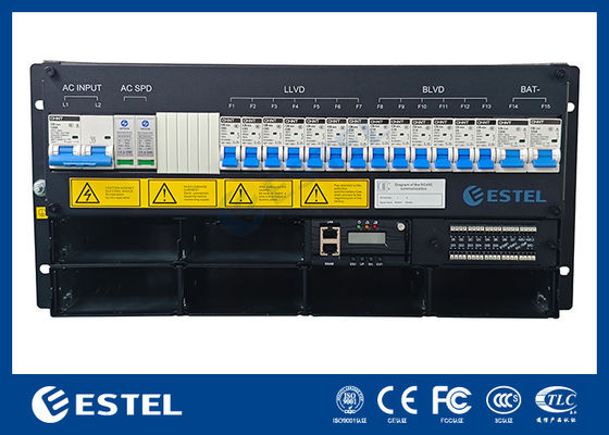 ESTEL 5U Sistema di alimentazione incorporato per gabinetto esterno per telecomunicazioni, sistema di rettificazione di design compatto per telecomunicazioni