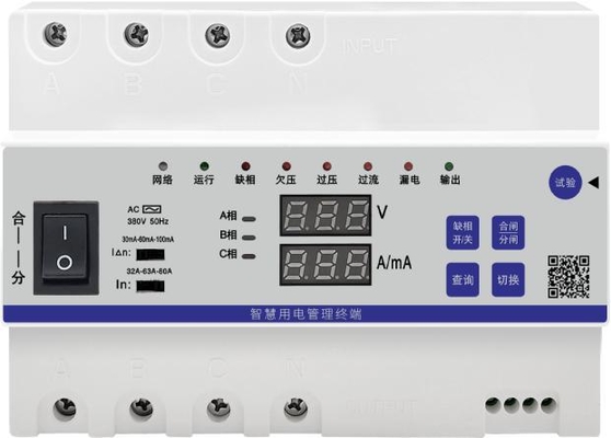 Terminale di gestione intelligente dell'elettricità trifase 80A con controllo cloud