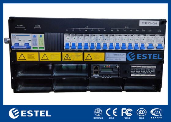 IP55 Sistema di alimentazione per telecomunicazioni a due cabine con due compartimenti di due file per l'alimentazione e la batteria
