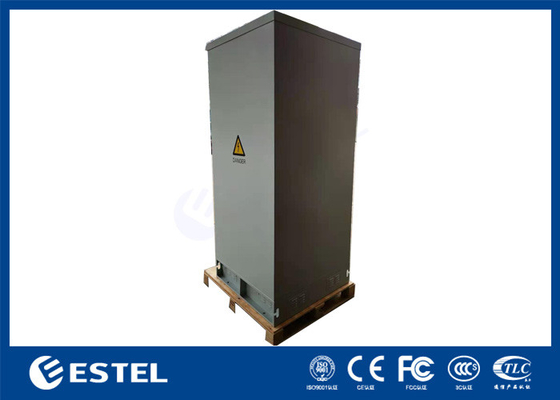 Rack da 19 pollici per armadio per telecomunicazioni all'aperto di colore grigio RAL7035 con portabatteria