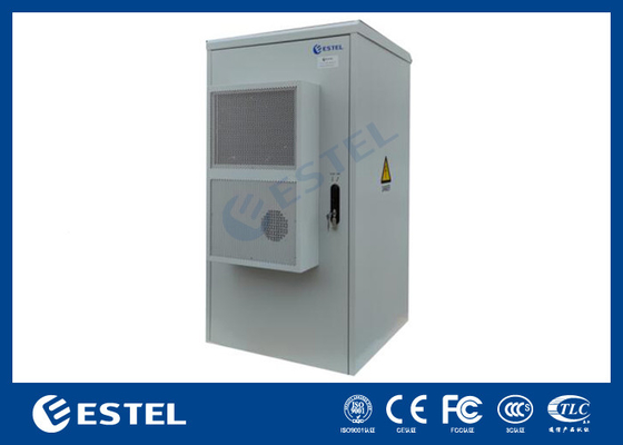 Armadio esterno 19U con scaffale per batterie e cassetto per sistema rettificatore 90A