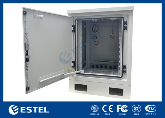 Armadio server esterno 17U con rack da 19 pollici e ventilatore DC48V per il raffreddamento