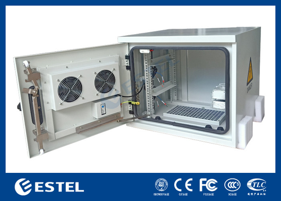 Poliestere in polvere rivestimento esterno telecom cabinet con due ventilatori AC220V 50Hz ET6060500A-9U