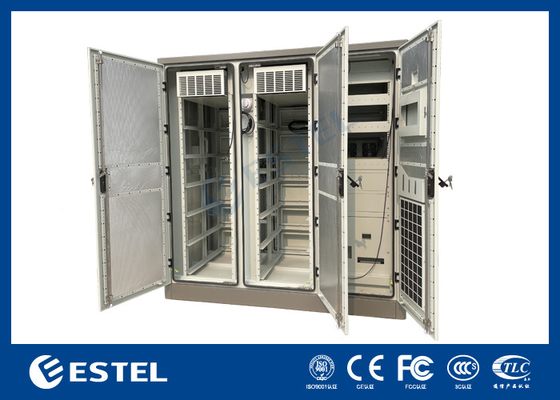 3 Bay Telecom Cabinet doppio strato di acciaio galvanizzato con sistema di raffreddamento climatizzatore di isolamento