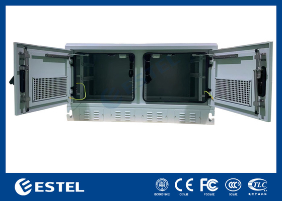 Gabinetto esterno a due compartimenti resistente alle intemperie per apparecchiature per telecomunicazioni con elevate prestazioni anti-corrosione e protezione IP55