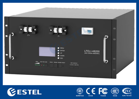 Batteria al litio ferro fosfato 48V 200Ah LiFePO4 per sistema di alimentazione telecomunicazioni, armadio batteria esterno