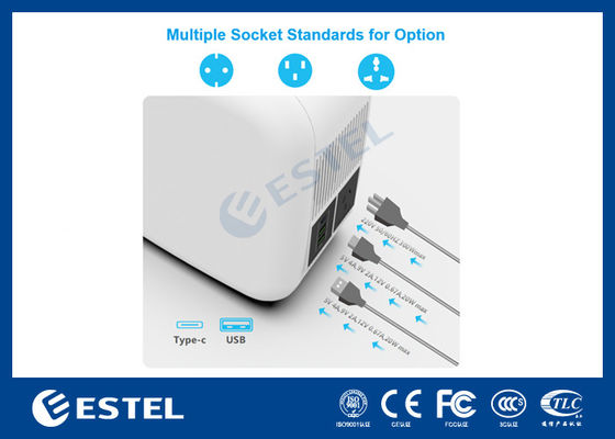 ESTEL eCandle 1KWH Stazione elettrica portatile LiFePO4 Batteria Carica solare 300W Output UPS Backup