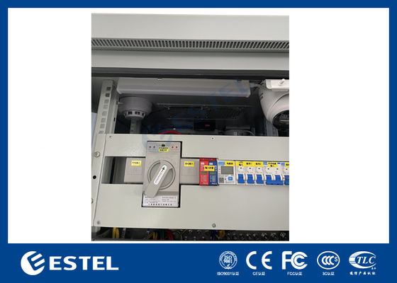 Armadio per telecomunicazioni esterno in lamiera zincata con batteria ATS e telecamera per sistema di alimentazione telecomunicazioni