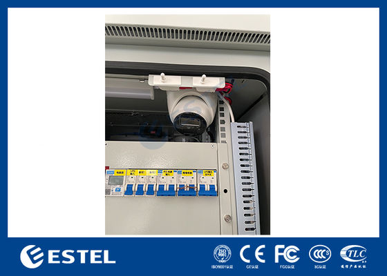 Armadio per telecomunicazioni esterno in lamiera zincata con batteria ATS e telecamera per sistema di alimentazione telecomunicazioni