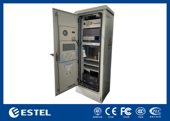 19 pollici 18U Standard Outdoor Telecom Gabinetto con sistema di raffreddamento integrato e porta anteriore in acciaio inossidabile