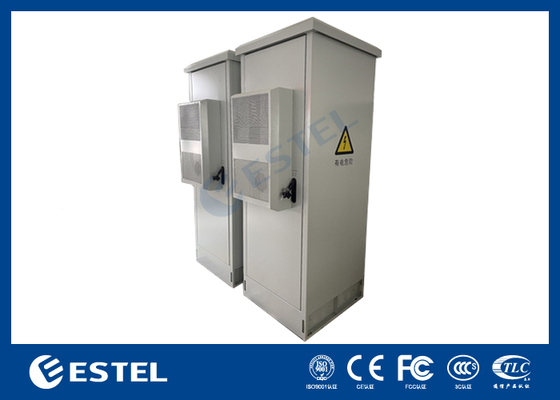 Armadio batteria da esterno IP55 22U con sistema di alimentazione raddrizzatore 9KW 48VDC integrato per applicazioni di telecomunicazioni