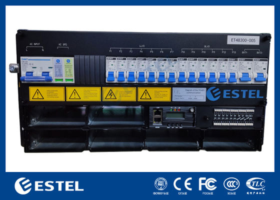 Sistema di alimentazione per telecomunicazioni IP65 Confinamento per alimentazione esterna con rettificatori da 200 A da 12 kW