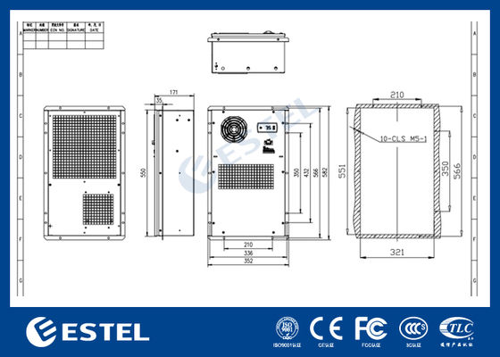 Soluzione di climatizzazione per armadi termoelettrici da 220 V CA da 300 W per piccoli armadi