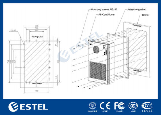 Climatizzatore AC110V 60Hz 600W Capacità di raffreddamento Ideale per ambienti difficili con monitoraggio remoto
