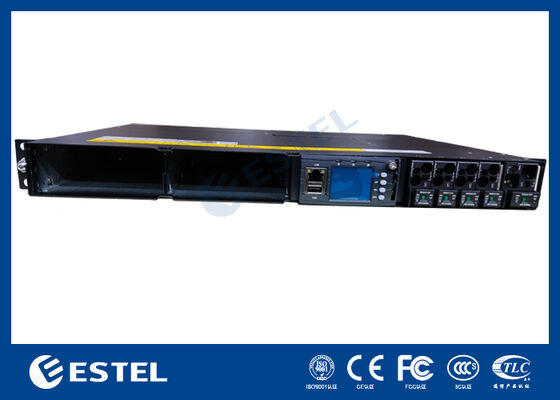 Sistema di alimentazione a corrente continua integrato 1U montato su rack con unità di monitoraggio a doppio raddrizzatore RS485 o interfaccia LAN