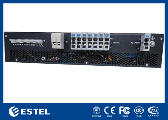 Sistema di alimentazione a corrente continua integrato 1U montato su rack con unità di monitoraggio a doppio raddrizzatore RS485 o interfaccia LAN