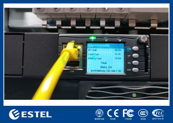 21U IP55 Gabinetto di telecomunicazioni integrato con sistema rettificatore DC48V 24kw LLVD BLVD