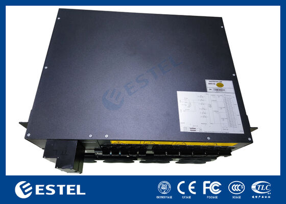 19 Inch Modular DC Power Distribution System for Telecom Networks with Battery Inputs and Integrated Monitoring