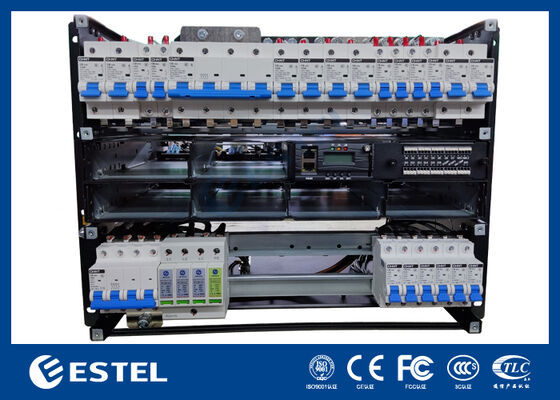 Sistema compatto di distribuzione di alimentazione DC per reti di telecomunicazioni e infrastrutture di comunicazione con protezione MCB integrata, SPD e monitoraggio intelligente