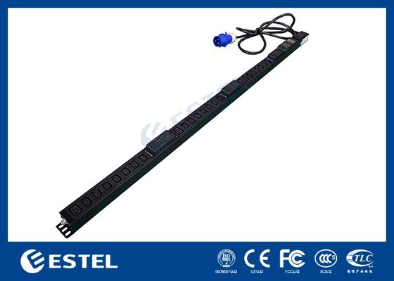 PDU verticale nero 200 - 240VAC 32A con prese C13 / C19 per la distribuzione dell'alimentazione