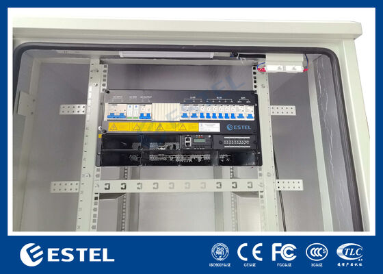Alimentatore raddrizzatore telecomunicazioni da 24kW in armadio esterno IP65 38U a temperatura controllata
