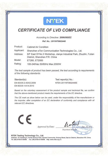 La CINA ESTEL (GUANGDONG) TECHNOLOGY CO., LTD. Certificazioni