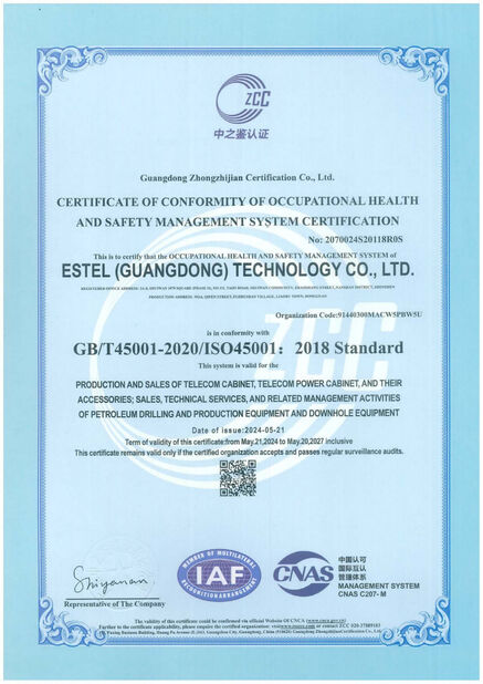 La CINA ESTEL (GUANGDONG) TECHNOLOGY CO., LTD. Certificazioni